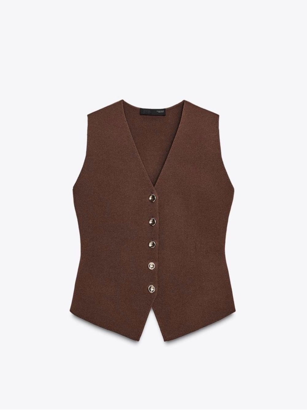 🔥🔥Zara Brown Knit Vest - Picture 6 of 7